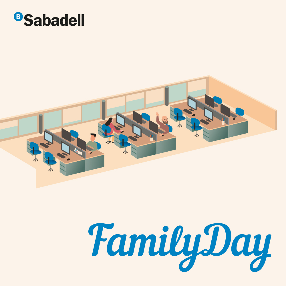 Family Day / Banc Sabadell / detall zona de treball