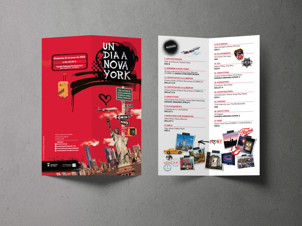 Final de curs 2022 / Un viatge a Nova York: Programa